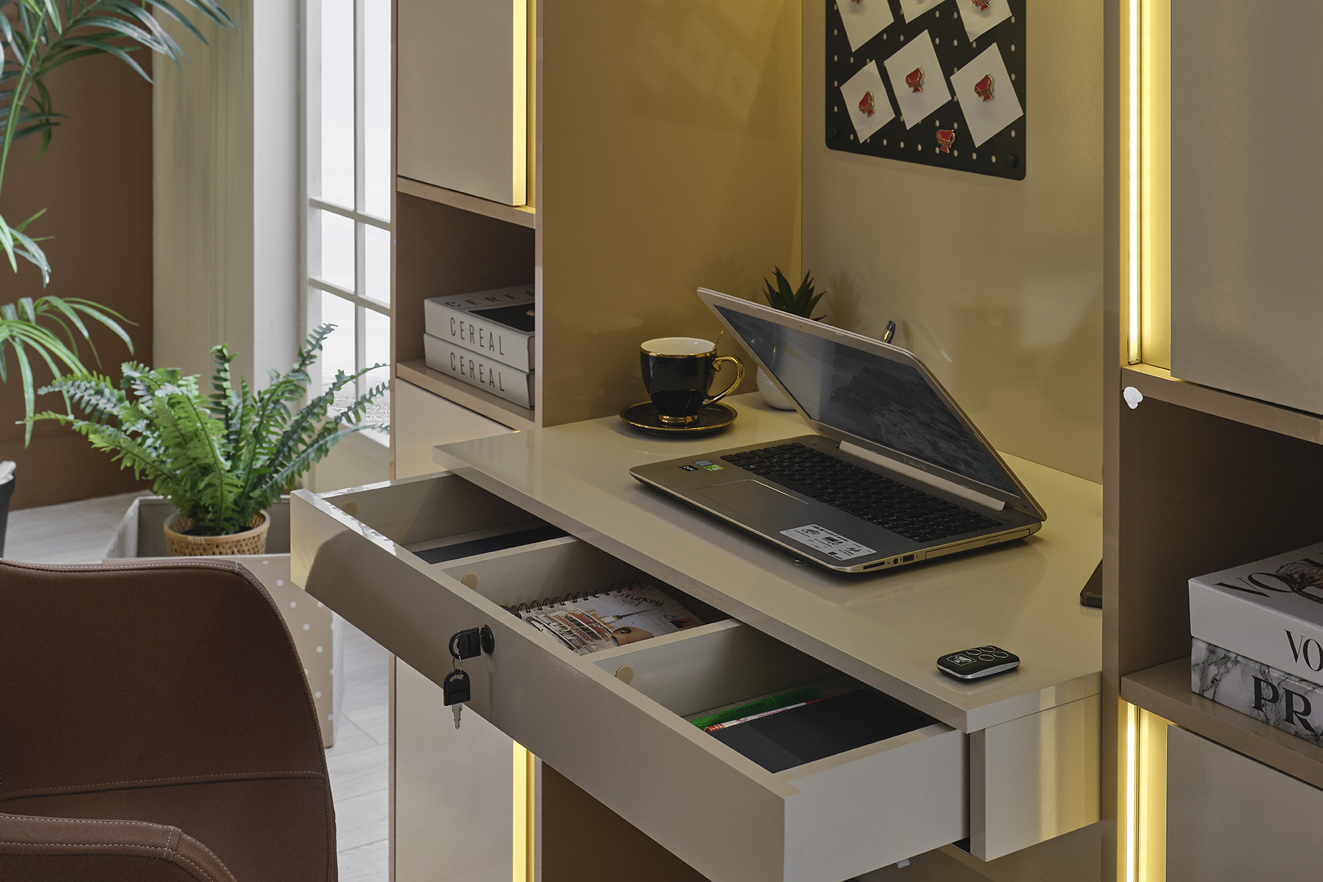 Vega Desk with Locking Drawers