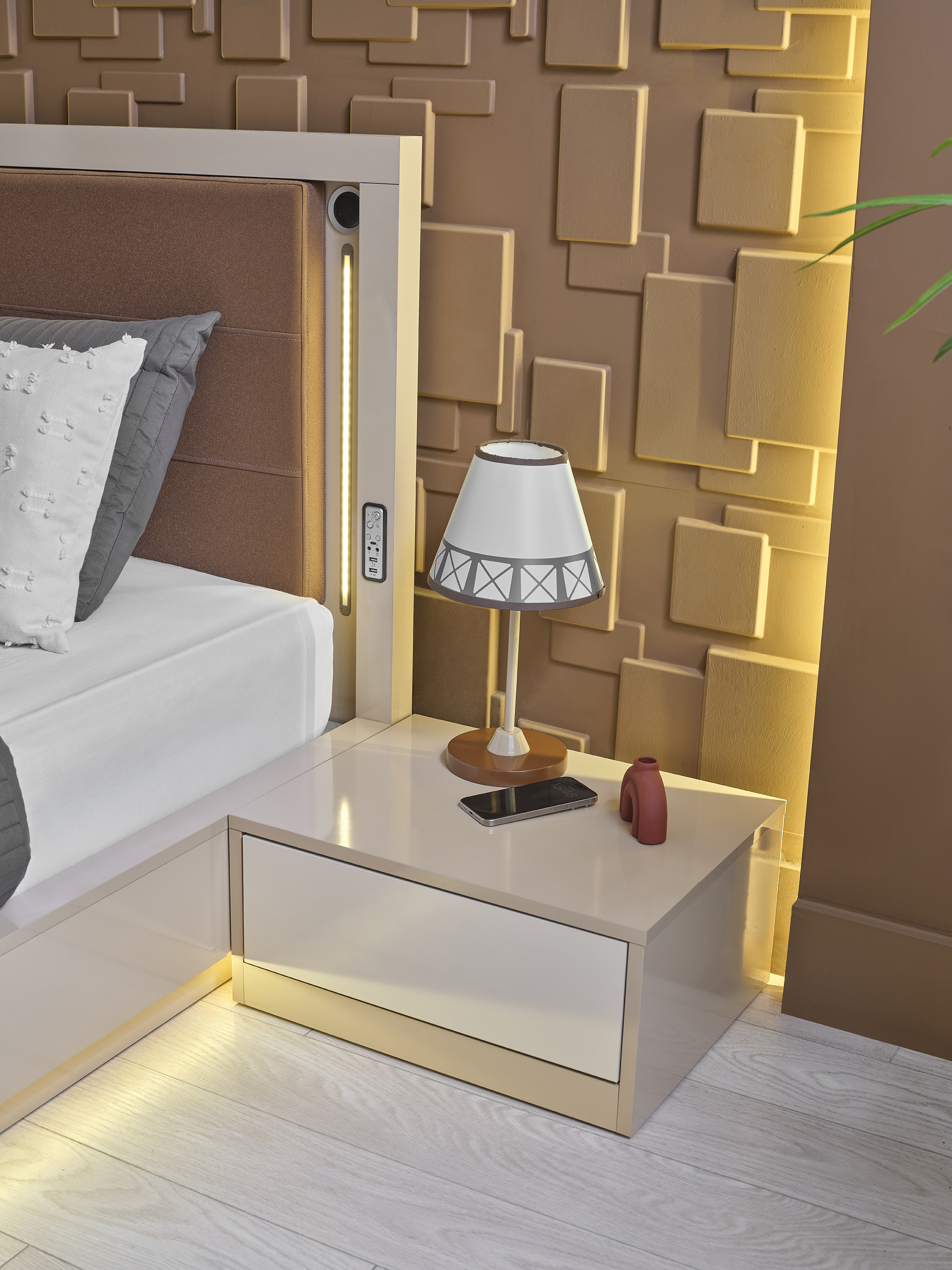 Vega Nightstand and LED Lighting Detail